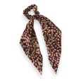 Chouchou foulard fleuri bordeaux