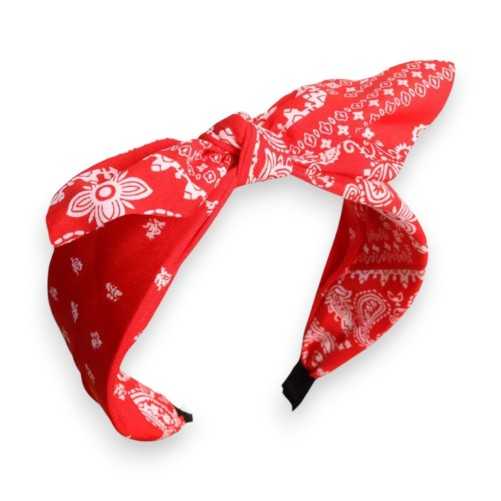 Serre-tête bandana fantaisie rouge