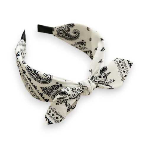 Serre-tête bandana blanc large