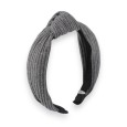 Serre-tête fantaisie tricot gris