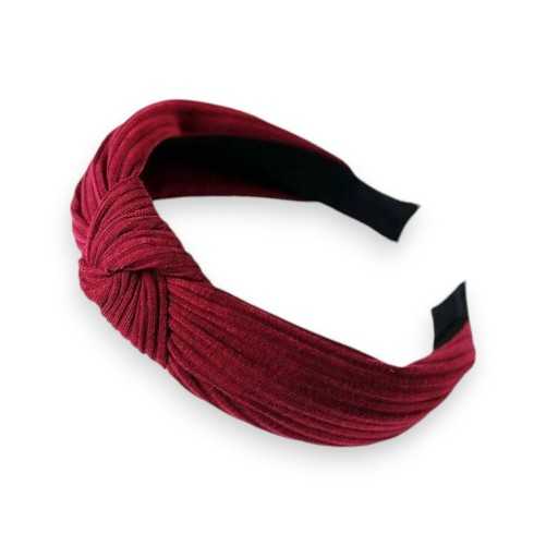Serre-tête en tricot bordeaux