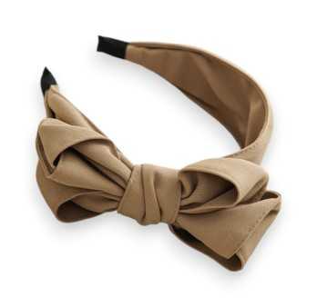 Serre-tête Fantaisie noeud beige