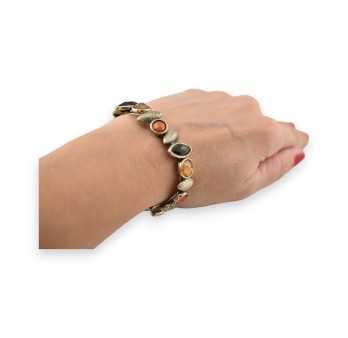 Bracelet élastique fantaisie doré vieilli de chez Ikita
