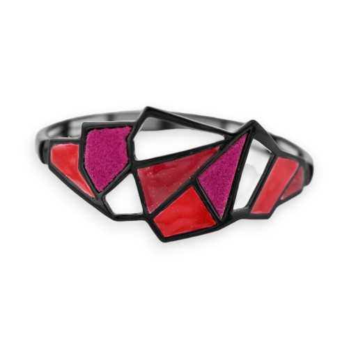 Bracelet élastique géométrique Rouge fuschia de chez Ikita