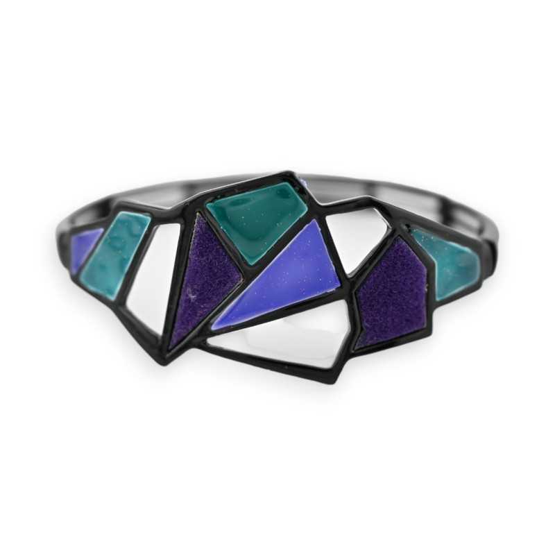 Bracelet fantaisie élastique vert violet de chez Ikita