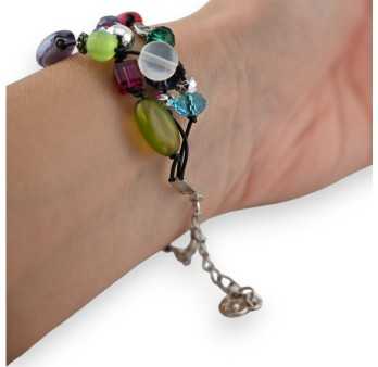 Bracelet fantaisie Ikita perles multicolores