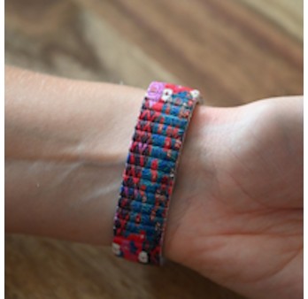 Montre Ernest motifs florales multicolores