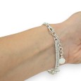 Bracelet chaîne Ikita argenté patiné