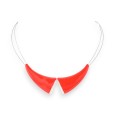 Collier Fantaisie Col Claudine Rouge de chez Ikita