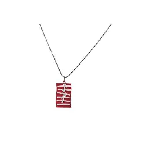 Collier fantaisie géométrique rouge de chez Ikita