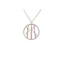 Collier fantaisie Ikita bambou coloré Pastel