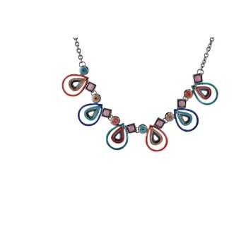 Collier Fantaisie Multicolore Gouttes