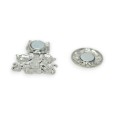 Broche chat famille aimantée Nuances bleu
