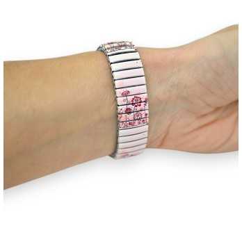 Montre élastique Ernest motif Floral rose