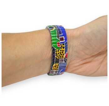 Montre Élastique Colorée Patchwork visage de chez Ernest
