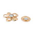 Broche Fleur Fantaisie Dorée et marron