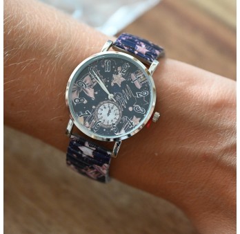 Montre Ernest nuit étoilée bleu marine
