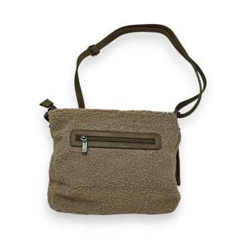 Sac bandoulière Mandoline tissu bouclette Taupe Etoile