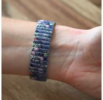 Montre Ernest motif feuillage tropical