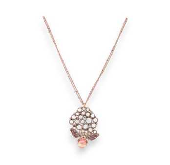 Collier Nid d'Abeille Cuivré rosé de chez Ikita