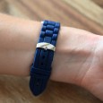 Montre Ernest silicone bleu marine strass