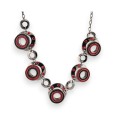 Collier Fantaisie Cercles Design rouge de chez Belle Miss
