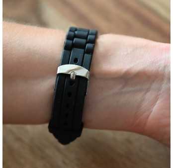 Montre Ernest silicone noir strass