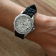 Montre Ernest silicone noir cadran clair
