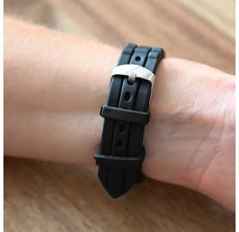 Montre Ernest silicone noir cadran clair