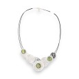 Collier Fantaisie Ikita Médaillon Argenté Design