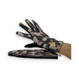 Gants velours Suédine motif peinture multicolore