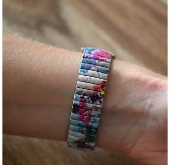 Montre Ernest fleurs des champs multicolore