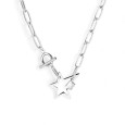 Collier Étoile décalée Acier Argenté