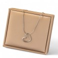 Collier Cœur Argenté en Acier