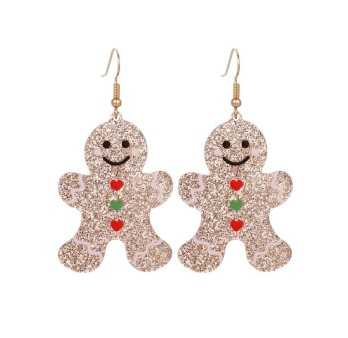 Boucles d'oreilles bonhomme pain d'épice de Noël