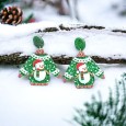Boucles d'oreilles fantaisie Noël Bonhomme de neige