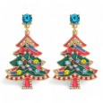 Boucles d'oreilles Dorées Sapin de Noël Fantaisie