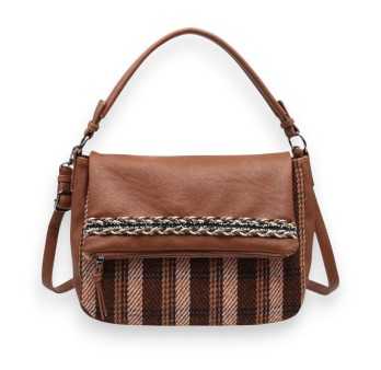 Sac à main Camel écossais Donna Alessia