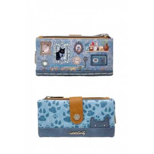 Portefeuille Sweet Candy Nuance Bleu Gallery vintage chat