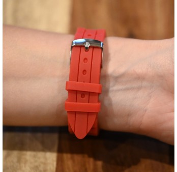 Montre Ernest silicone rouge cadran strass