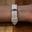 Montre Ernest silicone blanc cadran strass