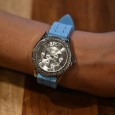 Montre Ernest silicone bleu ciel cadran strass