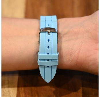 Montre Ernest silicone bleu ciel cadran strass