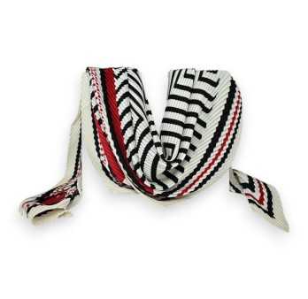 Foulard Carré Plissé Élégance Rayée