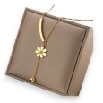Collier Acier doré Fleur Marguerite