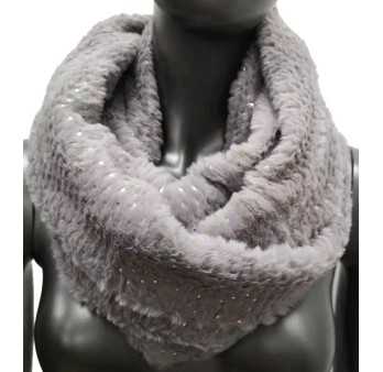 Snood douceur étoilé gris