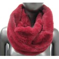 Snood Double Tour Velours Bordeaux