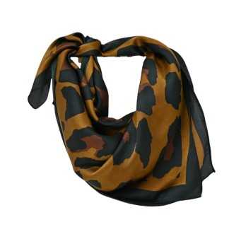 Foulard Léopard Soyeux Caramel