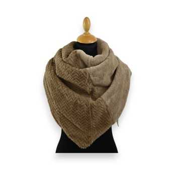Écharpe Triangle Duo Confort Taupe
