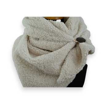 Écharpe TriangleBouclette Beige
